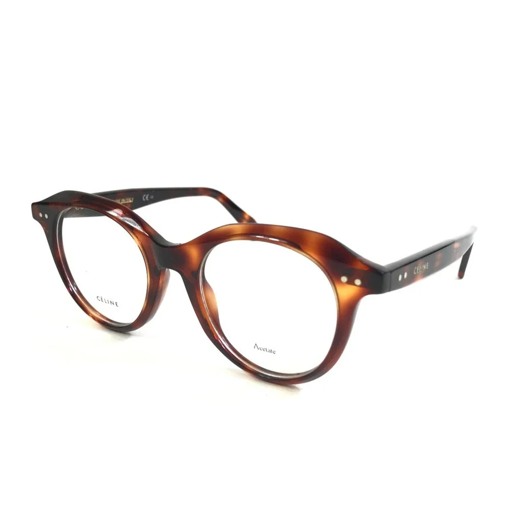 Celine Eyeglasses Frames CL41458 086 Tortoise Round Full Rim 45-20-145